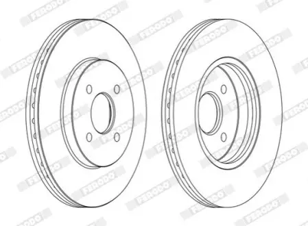 Гальмівний диск переднійЛів/Прав FORD FOCUS I 2.0 03.02-11.04 FERODO DDF1195C