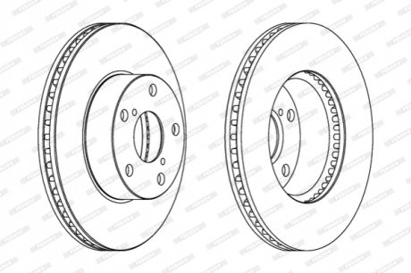 Диск тормозной FERODO DDF1216C (фото 1)