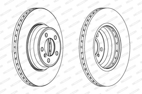Гальмівний диск FERODO DDF1245C1 (фото 1)