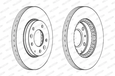 Диск тормозной FERODO DDF1278C