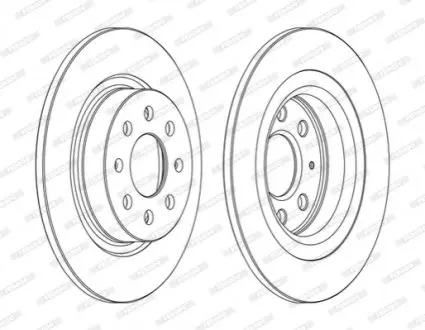 Фото 1 — Диск тормозной FERODO (DDF1299C) Фото Диск тормозной FERODO (DDF1299C) изображение 1