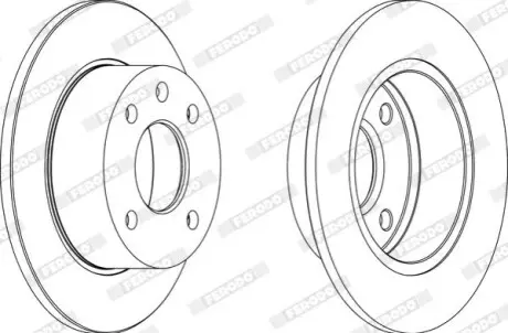 Фото Гальмівний диск FERODO (DDF135) зображення 1