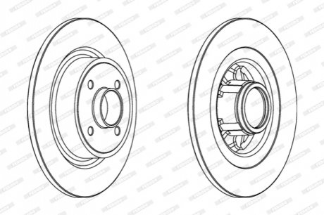 Диск тормозной FERODO DDF1381C1 (фото 1)