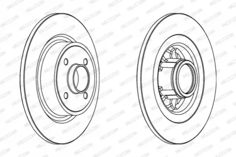 Диск гальмівний задн Лів/Прав RENAULT GRAND SCENIC II, MEGANE I, SCENIC I 1.4-1.9D 03.99-08.06 FERODO DDF1381C1 Купити в Україні