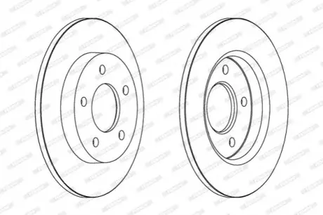 Гальмівний диск задній Лів/Прав MAZDA 3, 5 1.3-2.3 10.03-09.14 FERODO DDF1420C