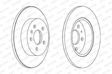 Гальмівний диск задній Лів/Прав AUDI A4 B6, A4 B7, A4 B8 SEAT EXEO, EXEO ST 1.8-3.2 11.00-05.13 FERODO DDF1423C