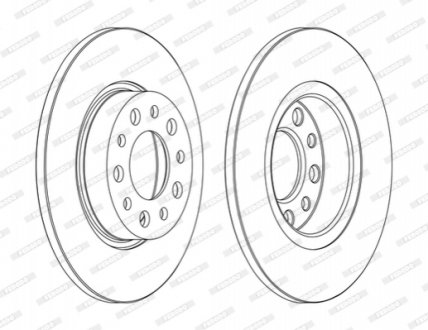 Диск тормозной FERODO DDF1450C (фото 1)