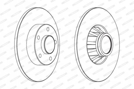 Диск тормозной FERODO DDF1498C1 (фото 1)