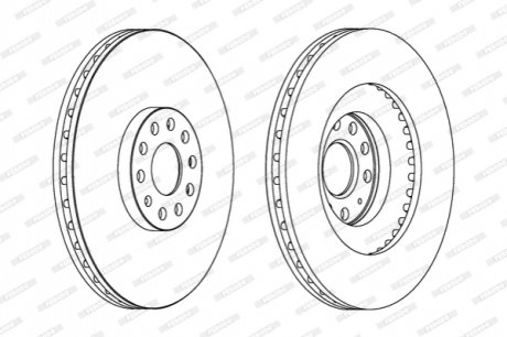 Тормозной диск FERODO DDF1504C1