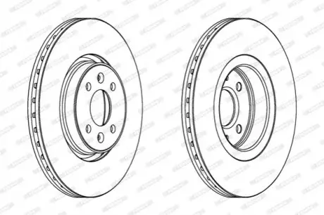 Гальмівний диск переднійЛів/Прав RENAULT GRAND SCENIC II, MEGANE II, SCENIC II 1.5D-2.0 06.03-12.09 FERODO DDF1513C