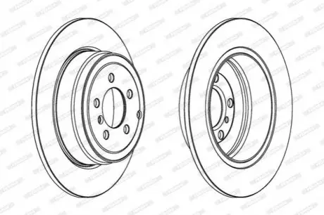 Диск гальмівний задн Лів/Прав LAND ROVER DISCOVERY I, DISCOVERY II, RANGE ROVER II, RANGE ROVER III 2.5D-4.6 10.89-08.12 FERODO DDF1518C1