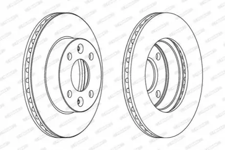 Фото Диск гальмівний (передній) Dacia Nova/Solenza 96-05 (235.4x20.1) FERODO (DDF1521) зображення 1
