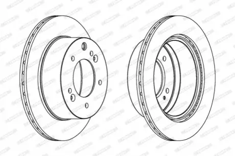 Диск тормозной FERODO DDF1543C1