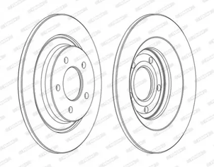 Фото 1 — Диск гальмівний (задній) Mazda 5 05- (302x11) FERODO (DDF1547C) Фото Диск гальмівний (задній) Mazda 5 05- (302x11) FERODO (DDF1547C) зображення 1