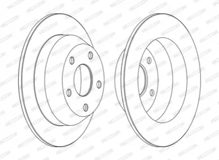Фото Диск гальмівний (задній) Jeep Grand Cherokee 2.7CRD/3.1-4.7 99-05 (305x10) FERODO (DDF1553C) зображення 1