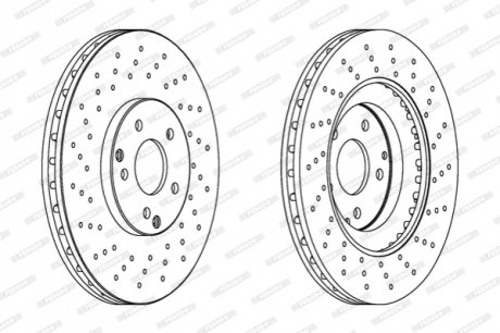 Диск тормозной FERODO DDF1582C1