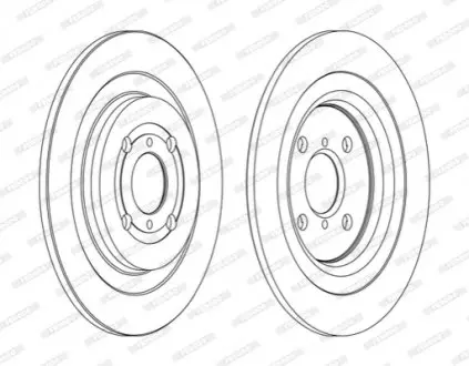Гальмівний диск задній Лів/Прав DAIHATSU CHARADE VIII TOYOTA YARIS 1.0-1.8 01.05 FERODO DDF1588C