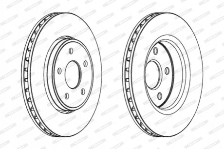 Тормозной диск FERODO DDF1593C1