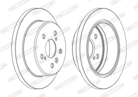 Фото 1 — Гальмівний диск FERODO (DDF1598C) Фото Гальмівний диск FERODO (DDF1598C) зображення 1