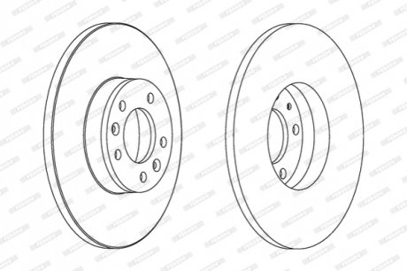 Диск тормозной FERODO DDF1602C (фото 1)