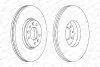 Гальмівний диск переднійЛів/Прав CITROEN C5 III, JUMPY II FIAT SCUDO PEUGEOT 407, EXPERT, EXPERT TEPEE TOYOTA PROACE 1.6-2.0D 05.04 FERODO (DDF1615C) зображення 2