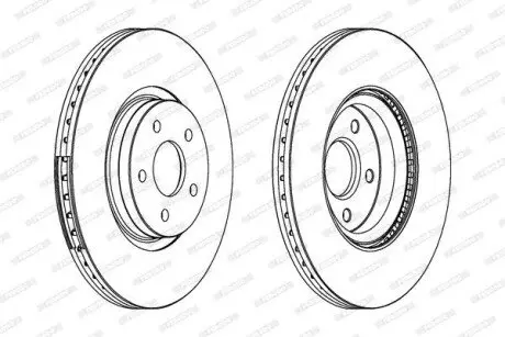 Фото Диск гальмівний (передній) Ford Focus/ Kuga II 07-/Connect 13- (320x25) FERODO (DDF1649C1) зображення 1