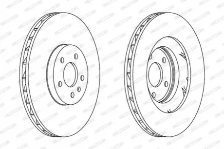 Диск тормозной FERODO DDF1665C1