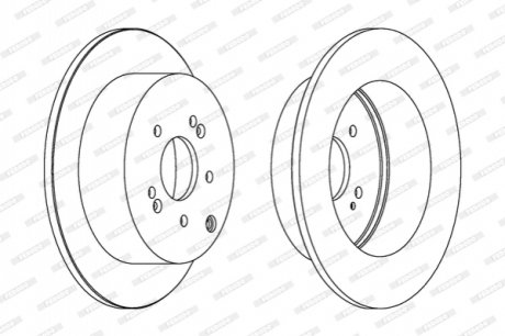 Диск тормозной FERODO DDF1671C (фото 1)