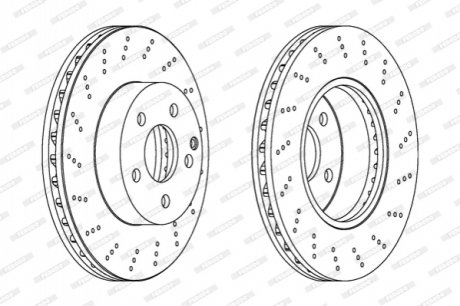 Диск тормозной FERODO DDF1693C