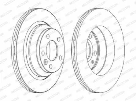Гальмівний диск задній Лів/Прав VW CALIFORNIA T5 CAMPER, MULTIVAN T5, TOUAREG, TRANSPORTER T5 1.9D-6.0 10.02-08.15 FERODO DDF1698C Купити в Україні
