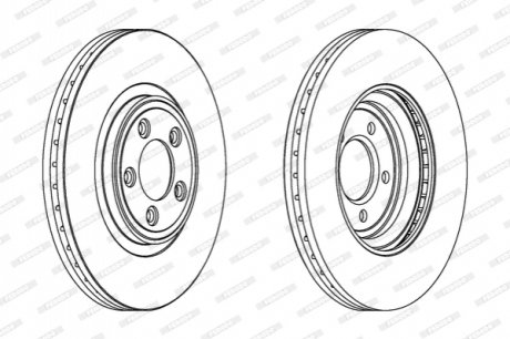 Диск гальмівний передній FERODO DDF1702C1