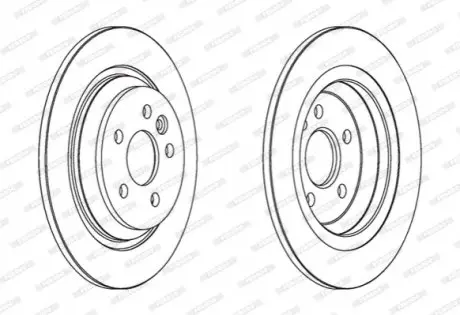 Гальмівний диск задній Лів/Прав VOLVO S60 II, S80 II, V60 I, V70 III, XC70 II OPEL INSIGNIA A SAAB 9-5 1.5-4.4 03.06-12.18 FERODO DDF1720C Купити в Україні