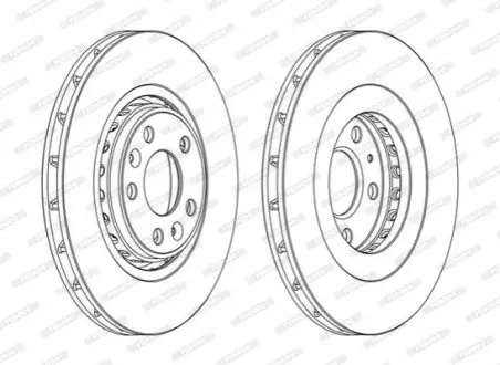 Гальмівний диск переднійЛів/Прав RENAULT CLIO IV, ESPACE V, GRAND SCENIC III, GRAND SCENIC IV, LAGUNA, LAGUNA III, LATITUDE, MEGANE E-TECH, MEGANE III 1.2-Electric 10.07 FERODO DDF1727C