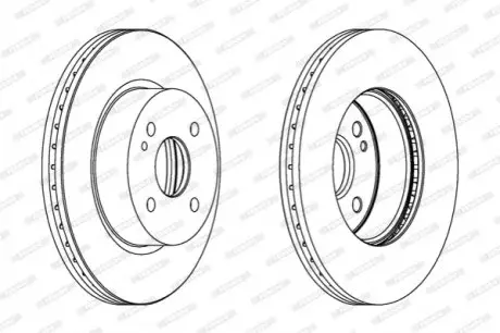 Гальмівний диск передній Лів/Прав MAZDA 2, MX-5 IV 1.3-1.6D 07.07 FERODO DDF1738C