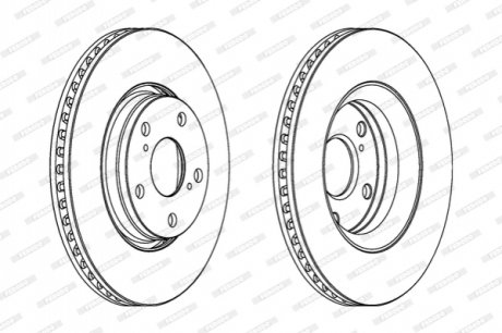 Диск тормозной FERODO DDF1756C