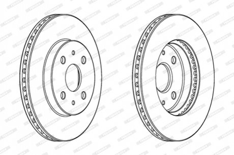 Гальмівний диск FERODO DDF1758C