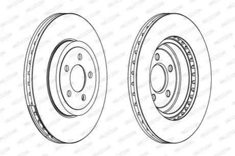 Диск гальмівний передн Лів/Прав CHRYSLER 300C DODGE CHALLENGER, CHALLENGER SE, CHARGER, MAGNUM, MAGNUM II LANCIA THEMA 2.7-6.4 09.04 FERODO DDF1765C1 Купити в Україні