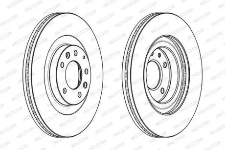 Диск тормозной FERODO DDF1767C1