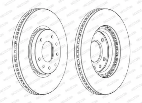 Фото Диск гальмівний (передній) Mazda CX-7/CX-9 06- (320x28) FERODO (DDF1768C) зображення 1