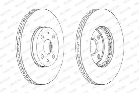 Гальмівний диск переднійЛів/Прав TOYOTA RACTIS, YARIS, YARIS / VIOS 1.0-1.8 08.05 FERODO DDF1780C