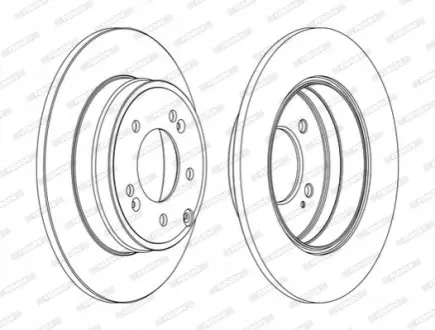 Фото Диск гальмівний (задній) Hyundai Elantra/Sonata 11- (284x10) FERODO (DDF1787C) зображення 1