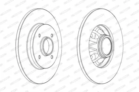 Диск гальмівний задн Лів/Прав CITROEN BERLINGO, BERLINGO MULTISPACE, C4 GRAND PICASSO I, C4 II, C4 PICASSO I, DS4, DS5 PEUGEOT 3008, 3008 I, 308 I, 5008, 5008 I, PARTNER 1.2-Electric 11.03 FERODO DDF1791C1 Купити в Україні