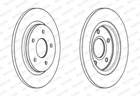 Гальмівний диск задній Лів/Прав CHRYSLER GRAND VOYAGER V, TOWN & COUNTRY, VOYAGER V DODGE GRAND, JOURNEY FIAT FREEMONT VW ROUTAN 2.0D-4.0 10.07 FERODO DDF1808C