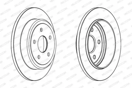 Гальмівний диск задній Лів/Прав CITROEN C-CROSSER DODGE CALIBER JEEP COMMANDER, GRAND CHEROKEE II, GRAND CHEROKEE III MITSUBISHI OUTLANDER II PEUGEOT 4007 1.8-5.7 04.99-03.13 FERODO DDF1813C Купити в Україні