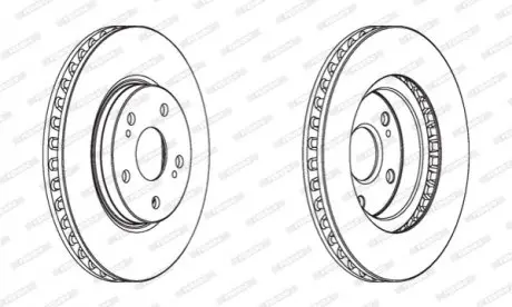Диск тормозной FERODO DDF1814C