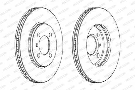 Диск тормозной FERODO DDF182C (фото 1)