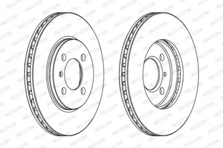 Гальмівний диск переднійЛів/Прав BMW 3 (E30), Z1 1.6-2.7 09.82-06.94 FERODO DDF182C