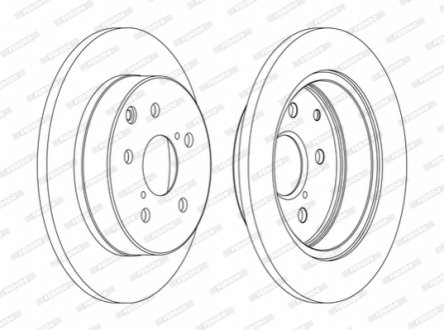 Диск тормозной FERODO DDF1846C (фото 1)