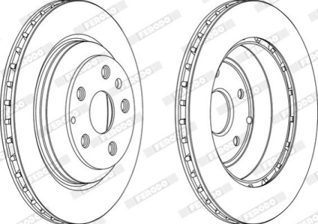 Диск тормозной задний, 358mm Q7/Touareg/Cayenne 02- FERODO DDF1855C (фото 1)