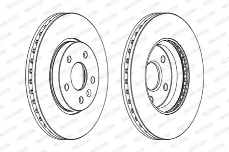 Гальмівний диск переднійЛів/Прав CHEVROLET AVEO, BOLT, CRUZE, VOLT OPEL ASTRA J, ASTRA J GTC 1.2-Electric 05.09 FERODO DDF1869C Купити в Україні